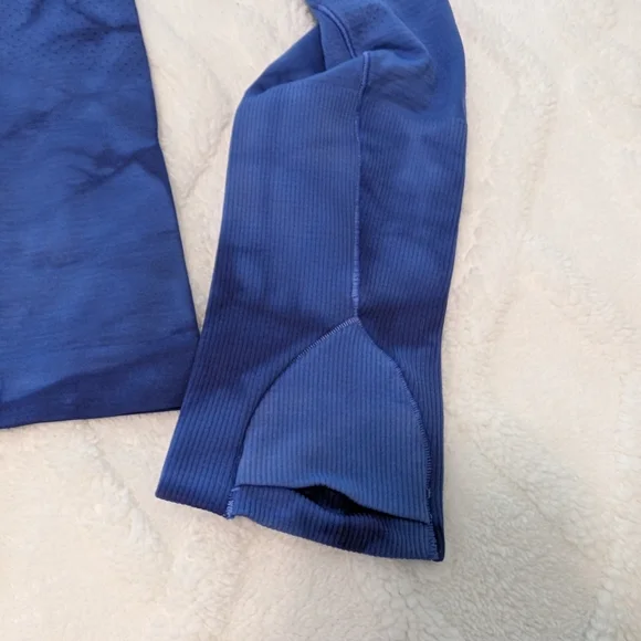 Lululemon Swiftly Tech Long Sleeve Shirt 2.0 Race Length, Tie Dye Blue, Size 8 - Picture 6 of 9